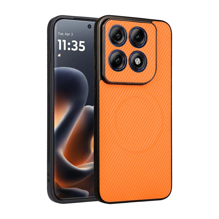 Precise-Cutout Carbon-Fiber-Texture Vegan-Leather Phone Case For Motorola Edge 50 Fusion 5G, PU TPU Anti-Scratch Lightweight Protective Cover
