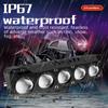 5 Lens Dual Color Motorcycle Spotlights Led Headlights LED Driving Fog Running Lights 12V Spot Light For Truck Car SUV ATV 4X4