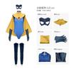 Superhero Costume Women Shiny Gold Cosplay Bodysuit With Cape Halloween Party Outfit