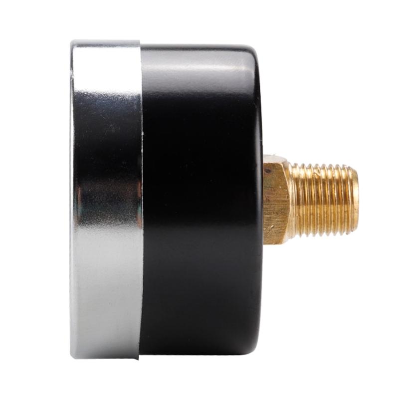 Модернизированный манометр с резьбой 1/8 дюйма, мини-манометр, сталь для оболочки и латунной резьбы, ударопрочный манометр