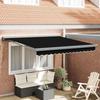 vidaXL Automatic Retractable Awning Black 300x250 Cm 3330048