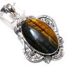 Камень Тигровый глаз Ручная работа Серебро 925 пробы Подарок Ювелирное изделие Подвеска 2,56" h4O46