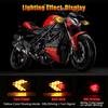 2 шт. мотоциклетные указатели поворота, светодиодный свет, струящийся мигающий индикатор, лампа 12 В, задний стоп-сигнал, ходовые огни, белый, желтый, красный, синий