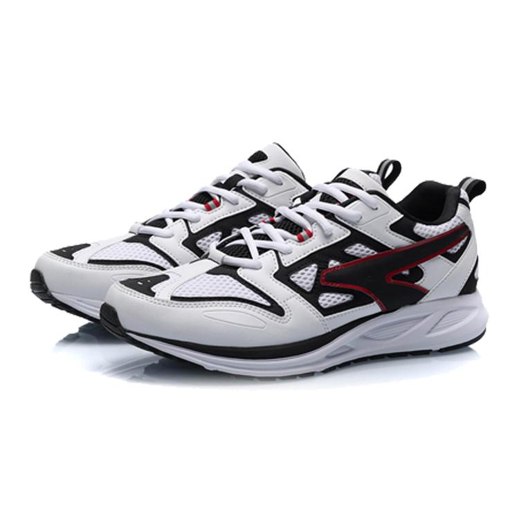 Li Ning Амортизирующие Нескользящие Легкие Низкие Беговые Кроссовки Мужские Белый Черный ARHP103-1