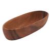 Деревянная салатница многоцелевая большая емкость деревянная миска в форме лодки для еды хлеба фруктов закусок
