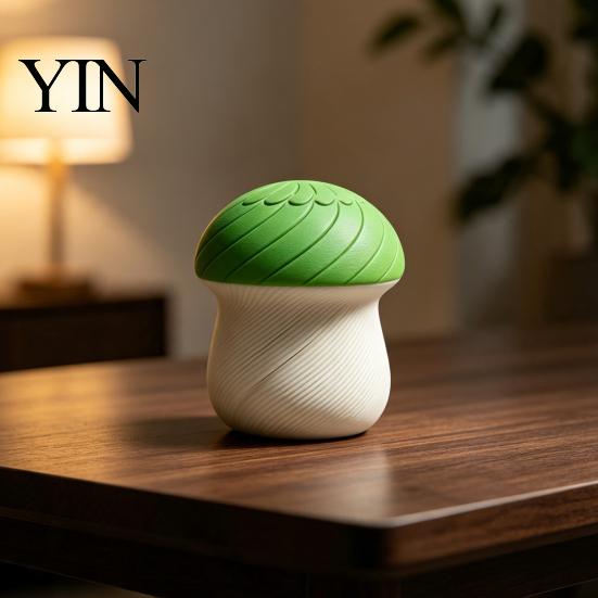 Slippery Mushroom Figurine 3D Printed Figurine, Rotating Deformable Fidget Toy, Twisting Shape Desk Decor for Office and Home Desktop Decoration