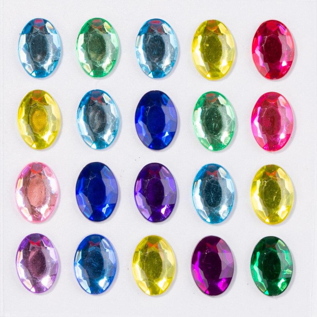 Colored Self-adhesive Rhinestones Sticker Children's Stage Show DIY Face Eye Decoration Acrylic Crystal Diamond Tattoo Sticker
