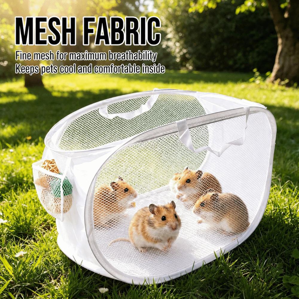 Polyester Small Animal Enclosure Hand Carry Handle Breeding Fence Pet Play Tent Backyard Outdoor
