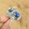Oval Natural Lapis Lazuli 925 Silver Multi Stone September Birthday Ring Jewelry