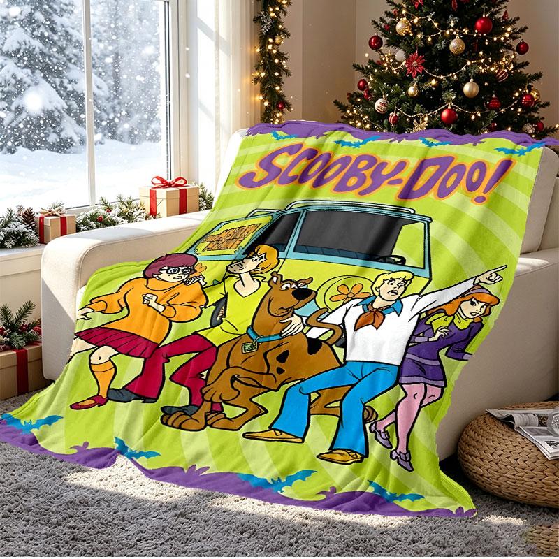 Scooby Pattern Blanket for Home Decoration, Bed, Sofa, Car Travel, Camping, Suitable for All Seasons, Birthday Christmas Gift