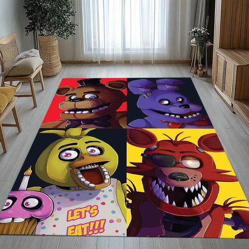 Хоррор Фредди F-FNAF Игры Гостиная Нескользящий Ковер Мягкий Ковер для Спальни Детской Игровой Комнаты Дивана, Домашний Декор Придверный Коврик Подарок