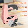 Пневматический гвоздезабиватель USB-зарядка Портативный степлер Электроинструменты Безопасный режим Малый код Гвоздезабиватель для ткани бумаги кожи пробки