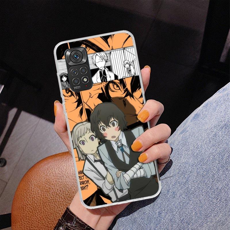 Чехол для телефона с изображением манги Bungo Stray Dogs для Xiaomi Redmi Note 15 14 14S 13 Pro Plus 12 12S 11S 11E 10S 10 11T 5G Unique