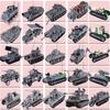 WW2 Military Tank Series Building Blocks German Soviet Union Army Soldier Figures Armored Vehicle Car Cannon Weapon Bricks Toys