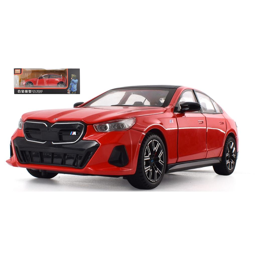 1/24 BMW I5 M60 литая модель из сплава роскошная игрушечная машинка со звуком и светом детская рождественская игрушка в подарок