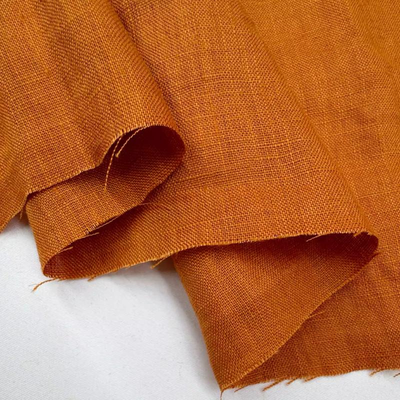 Чистая льняная ткань Стиранный лен Комфортная дышащая ткань для весны и лета DIY Платье Широкие брюки Легкая куртка Одежда
