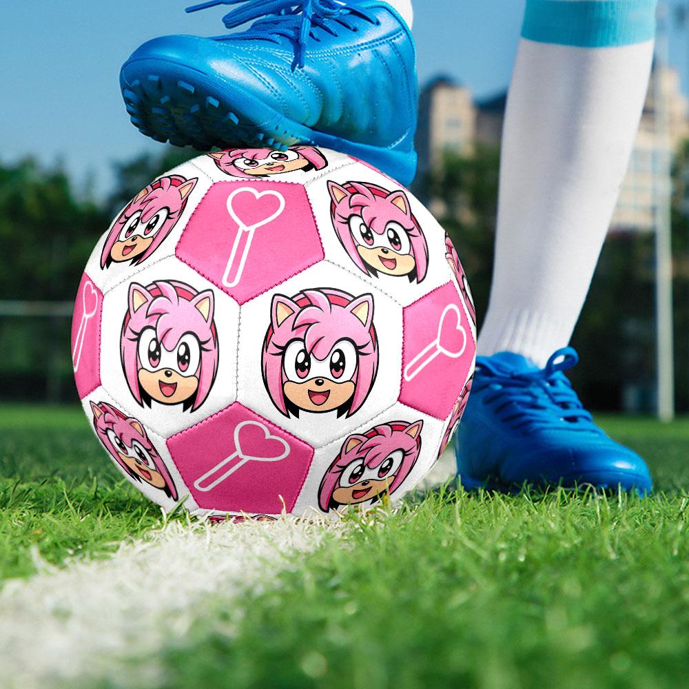 1pc Sonic the Hedgehog Soccer Ball Size 5 Indoor Soccer Ball Fashion Colorful Backyard Game - Great For Sports Fans Gift HE49