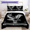 Crystal Palace FC Pattern Bedding uilt Set uilt Cover Pillowcase Home Decoration Birthday Gift (1 * duvet cover + 2 * pillowcase without core)