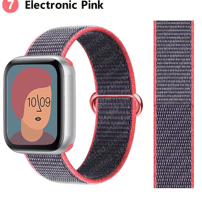2 шт. Ремешки Для Apple Watch Band 44 мм 40 мм 45 мм 46 мм 42 мм 49 мм 41 мм Нейлоновый петлевой браслет iwatch Серия 10 9 8 7 6 5 3 se ultra 2