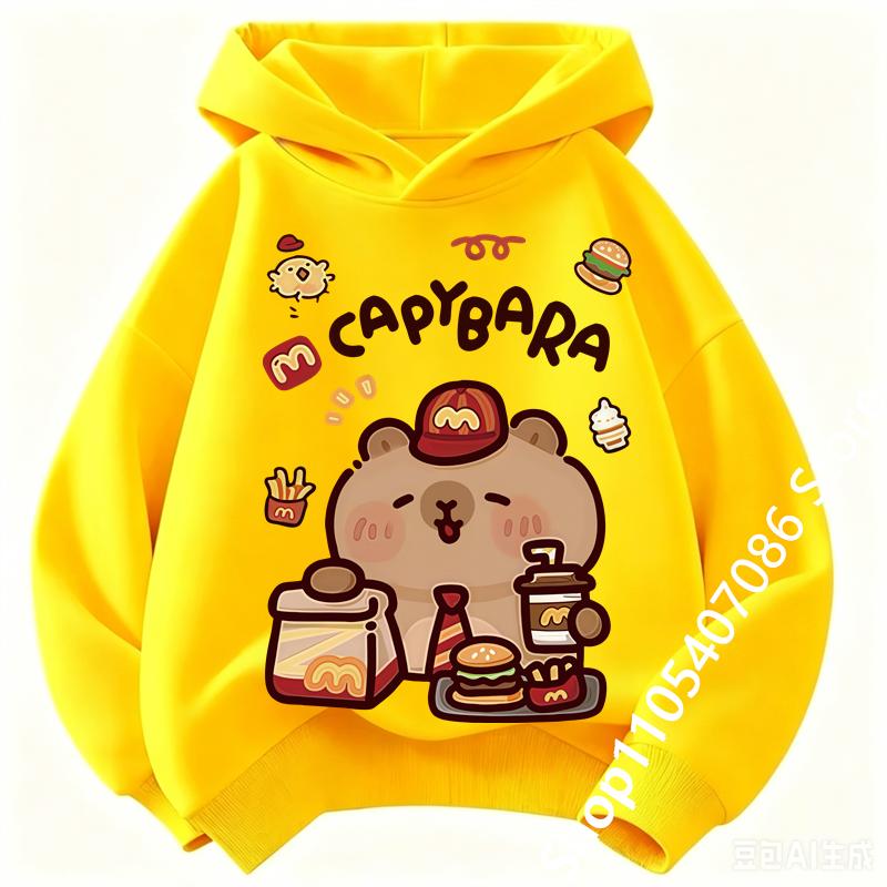 2026 Funny Stylish Capybara Fashion Design Sweatshirt Children's Hoody for Boys Girls Autumn Winter Casual Hoodies