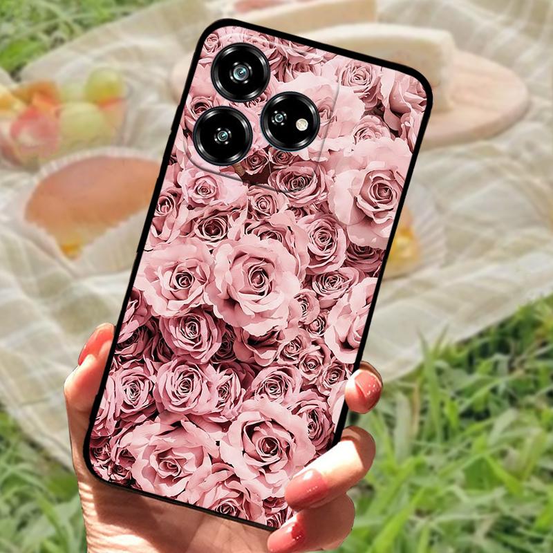 For ZTE Blade V60 Coque Case Nubia V60 Phone Protective Soft Silicone Funda Cover For ZTE Axon 60 4G Z2356 Bumper Fashion Floral