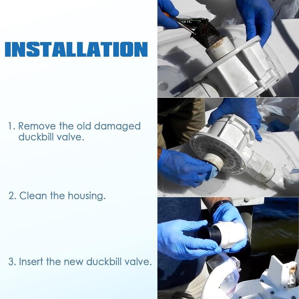 4pcs Duck Bill Valve Kit Component Replacement VacuFlush System