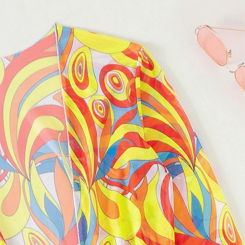 Женский купальник с высокой талией, комплект бикини из трех частей, женский купальник с длинными рукавами, пляжные купальные костюмы