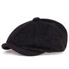 Tweed Newsboy Hat Beret Herringbone Gatsby Hats Street Caps Peaked Octagonal with Brim Caps Winter Spring Hip Hop Berets