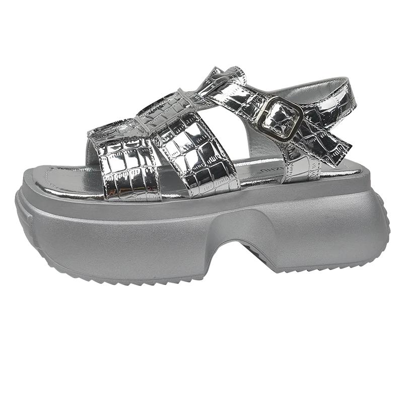 2024 Platform Women Sandals Shoes Flats Summer New 2024 Casual Square Toe Designer Slingback Open Toe High Heels Zapatos Mujer Pumps