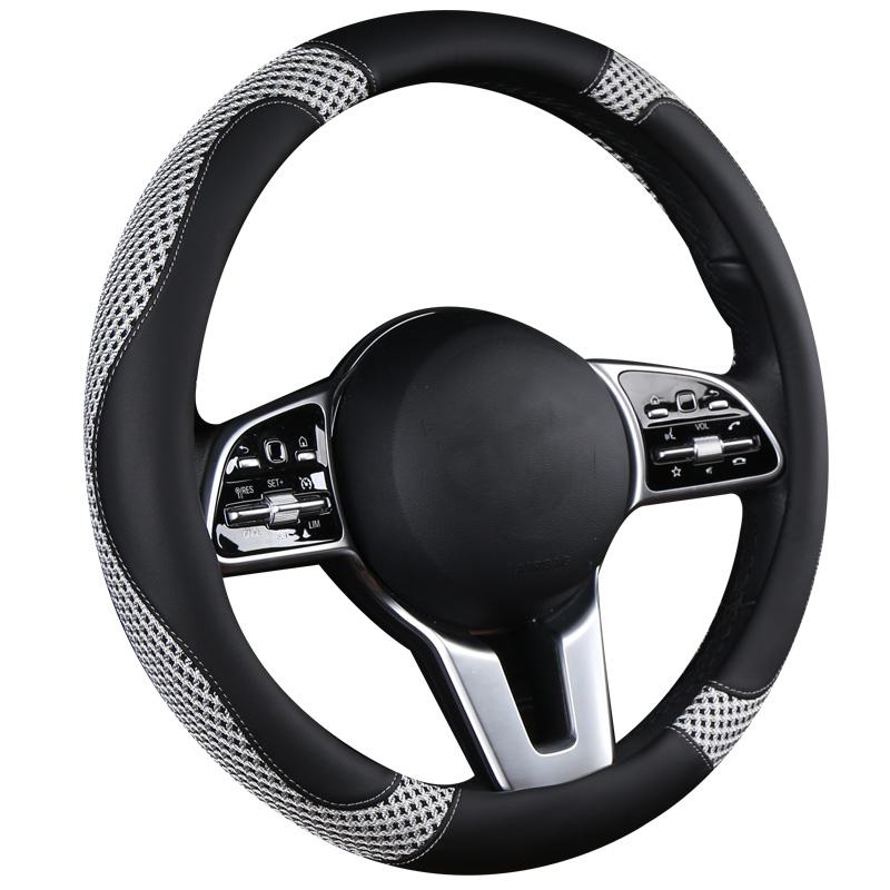 Моточехлы автомобильный противоскользящий кожаный чехол на руль Универсальный автомобильный защитный чехол на руль модный стиль 38 см