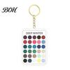Makeup Color Guide 2Pcs Palette Keychain Pendant, Clear Acrylic Season Analysis Swatches Wardrobe Matcher Keychain, Card, Gifts for Fashion