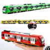Rail Car Large Simulation Alloy Train Model City Metal Diecast Subway Sound And Light Pull Back Car Kids Toy Boy Gift B071