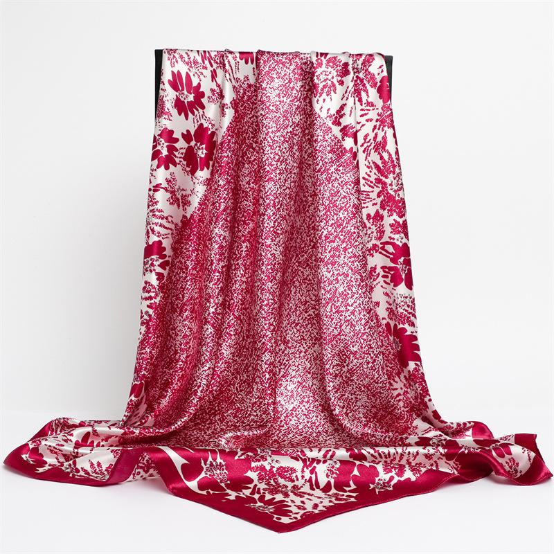 90 * 90 см новый шелковый шарф женский весенне-летний декоративный шарф солнцезащитный дорожный платок осенне-зимний шарф тонкий выпуск