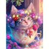 5D алмазная живопись коллекция животных кошка мозаика вышивка чашка изображение стразы стены 30x40 см/12x16 дюймов
