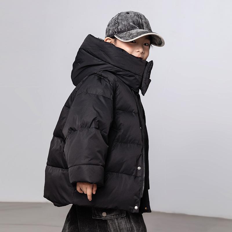 Пуховик для мальчиков, короткий стиль, новый стиль, детское зимнее утепленное пальто