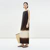 LESS 2025 Summer Mulberry Silk U-Neck Midi Dress