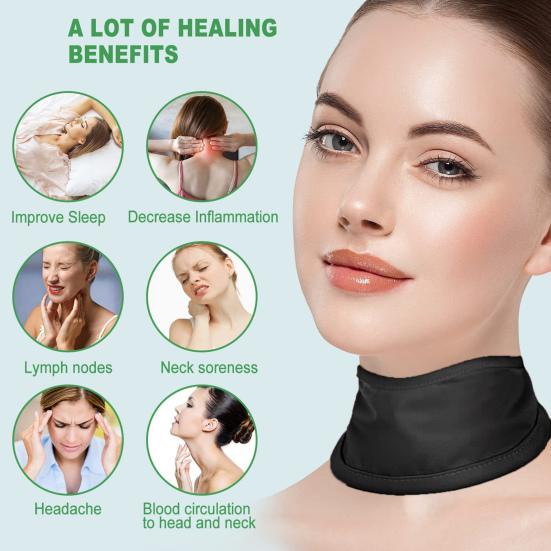 Yousheng Castor Oil Neck Pack Регулируемая эластичная повязка для компресса Уход за шеей Безболезненное улучшение сна Многоразовый органический эфирный шейный бандаж Здоровье и забота