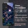 Чехол из закаленного стекла с рисунком «Лунное цветение сакуры» для Samsung Galaxy A56 A72 A55 A54 A53 A52 A36 A15 A14 A13