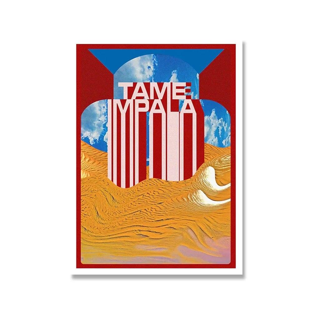 Постер «Приручить Импалу на Гластонбери», винтажный красочный чехол, холст, картина, ретро настенные панно для гостиной, украшение дома