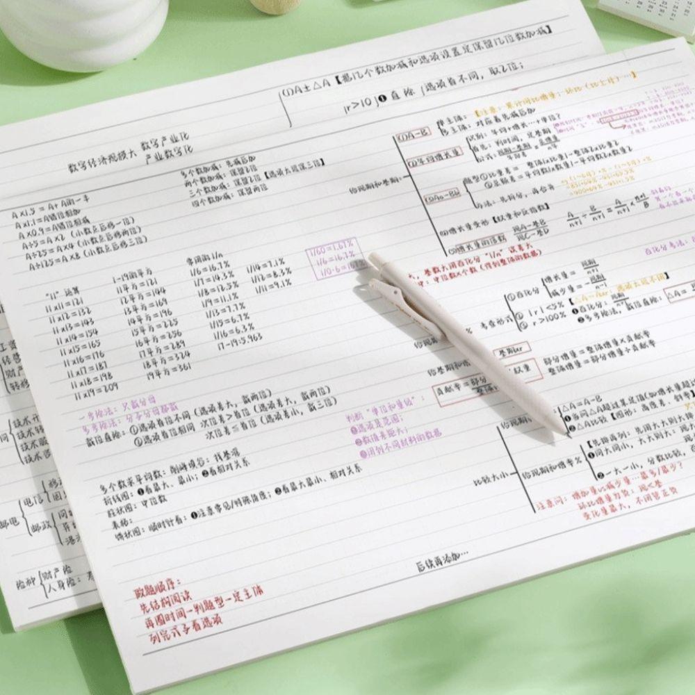 Wide Horizontal Lined Draft Notebook Thick Cream Paper Practice Paper  Students