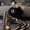 Cotton Men Pajama Long Sleepwear Elegant Male  Pijama Hombre Nightwear Striped Loungewear Pajamas for Men Dropship