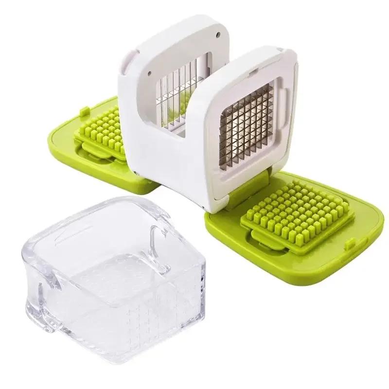 Новый чеснокодавка из нержавеющей стали, ручная двухсторонняя чеснокодавка, кухонный инструмент для резки овощей