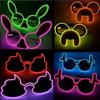 Новые светодиодные беспроводные EL холодный свет привлекательные светящиеся очки для неоновой вечеринки карнавала хэллоуина фестиваля празднования светящийся реквизит