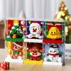 Christmas Building Blocks Acrylic Box Santa Claus Snowman Reindeer Compatible with Lego Brick Assembly Model Kit DIY Christmas Decoration