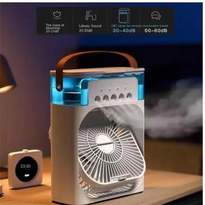 3 в 1 Вентилятор Кондиционер Бытовой Водяной Туман USB Вентилятор Маленький Воздухоохладитель Светодиодный Ночник Портативный Увлажнитель Вентилятор для Регулировки Воздуха
