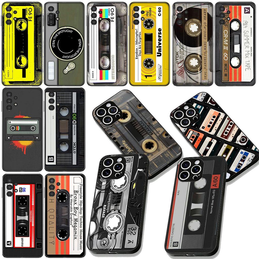 Cassette Wallpaper Tape Phone Cover for Xiaomi Redmi Note 13 14 ProPlus Pro Plus 14C A4 13C Pro+ Note14 Protective Case