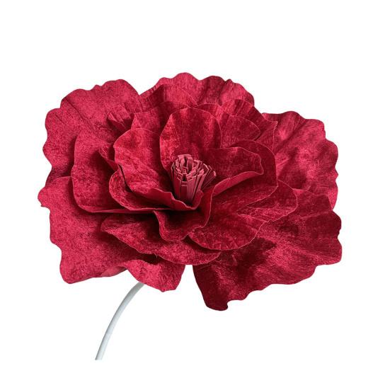 Большой искусственный пион реалистичная гигантская поддельная шелковая головка цветка со стеблем украшение для дома офиса свадебной вечеринки цветочная композиция