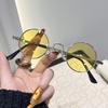 Маленькие круглые очки для женщин и мужчин, ультра мини в металлической оправе, антибликовые солнцезащитные очки в стиле хип-хоп, панк, мужские очки, модные солнцезащитные очки