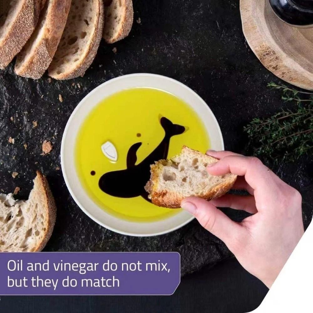 Round Oil and Vinegar Dipping Bowl Food Grade Kitchen Condiment Plate Bread Dipping Bowl  BBQ Party