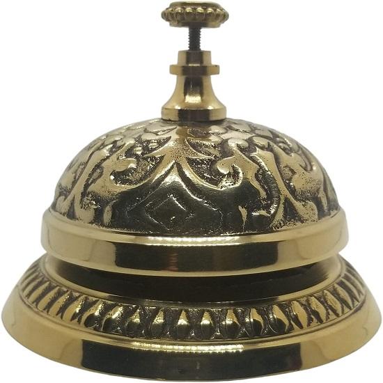 Solid Victorian Brass Help Desk Bell